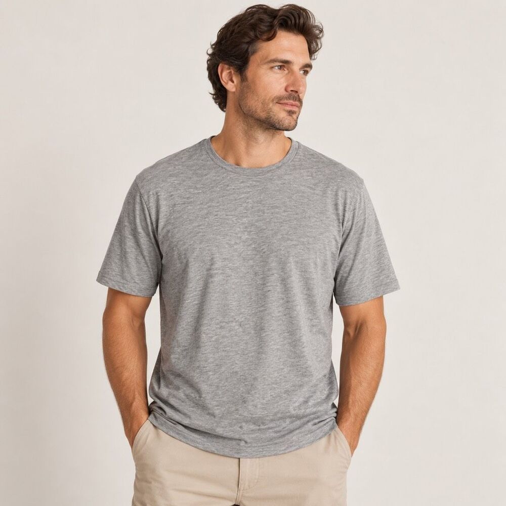 Majestic Filatures Men’s Crewneck T Shirt Size XL Heather Gray Pima Cotton
